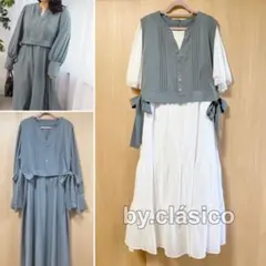 タイムセール　CLETTEオリジナル★サイドリボンセットアップワンピース