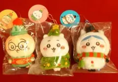 ちいかわ サンタさんだ！持ちますマスコット ちいかわハチワレうさぎ3