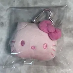 新品★ハローキティ　フェイス形マスコットホルダー　ピンク　Hello Kitty