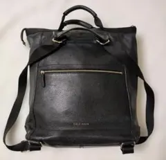 美品✨️COLE HAAN 3way バックパック トート シボ革 黒 多収納のサムネイル