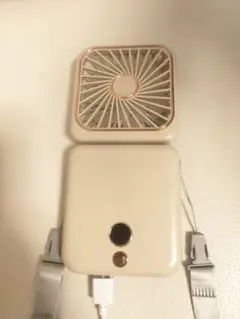 充電式ハンディファン・ネックファン ホワイト