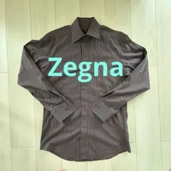 Zegna ゼニア　長袖シャツ　ストライプ