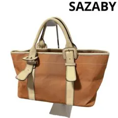 【SAZABY】 サザビー トートバッグ ハンドバッグ レザー ブラウン
