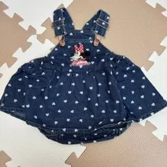 ベビー　ロンパース　70 ディズニー　ミニー　デニム　スカート