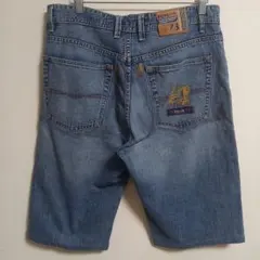 【美品】Pepe Jeans デニム ハーフパンツ 90s 00s 刺繍 W36のサムネイル