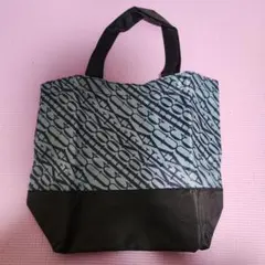 フォンション　ロゴデザイン トートバッグ 青と黒