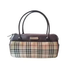 希少 BURBERRY ミニボストンバッグ ハンドバッグ ノバチェック柄
