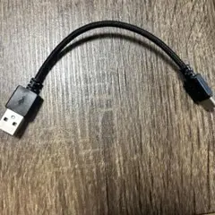 USB-A to USB-C ケーブル 約15cm ブラック