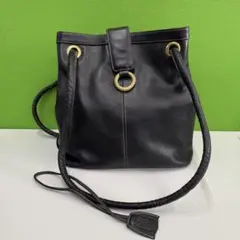 hint hint レザー ショルダーバッグ ブラック ヒントヒント h² - メルカリ