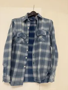 【希少】ポロラルフローレン インディゴ チェックシャツ XS クラシックフィット
