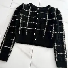 Bouncy Check Knit Pullover BLACK Sサイズのサムネイル