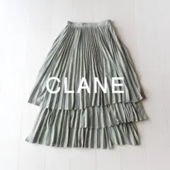 美品 CLANE 2,6万 変形プリーツスカート フリルスカート クラネ 413