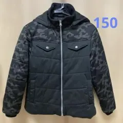【お値下げ中】★【150】★迷彩柄 フード付き中綿コート