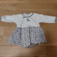 お値下中 花柄ロンパース 60-70cm