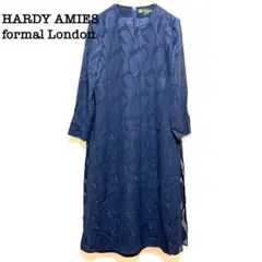 ハーディエイミス　ドレス　ワンピース　ペイズリー　ネイビー　【XL】 お呼ばれ