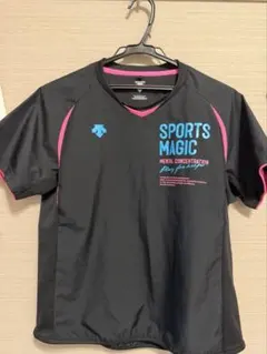 DESCENTE 半袖 スポーツウェア ブラック ピンクのサムネイル