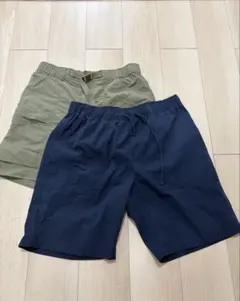 UNIQLO GU ショートパンツ2枚セット オリーブ ネイビーのサムネイル