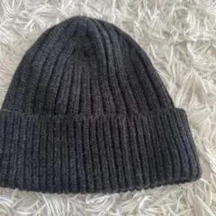 UNIQLOニット帽・ビーニー ONE SIZE チャコール
