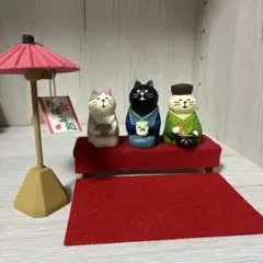 DECOLE concombre お休み処 猫の置物セット❣️
