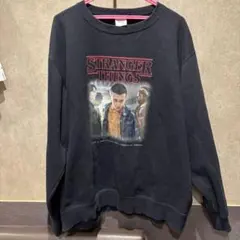 STRANGER THINGS ブラック スウェット