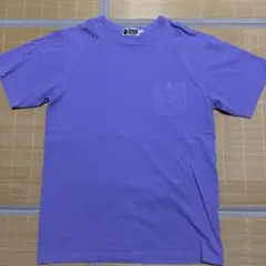 A BATHING APE BAPE POCKET 刺繍　tシャツ XL 紫のサムネイル