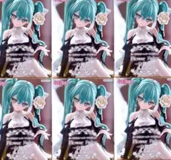 6個 初音ミク ぬーどるストッパーフィギュア Flower Fairy 白薔薇
