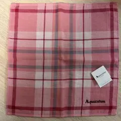 Aquascutum ピンク チェック タオルハンカチのサムネイル