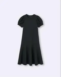 【ひな様専用】GU ボリュームスリーブワンピース ブラック XS