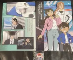 くら寿司　名探偵コナン　クリアファイル 2枚、ラバーチャーム　1 セット