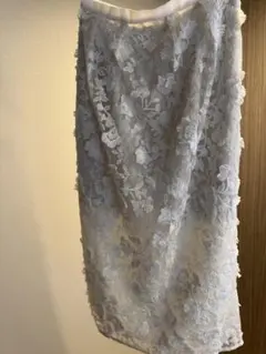 Arpege story 3Dレース タイトスカート 花柄刺繍 セットアップ可能のサムネイル