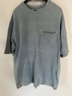 UNIQLO Mサイズ ポケットTシャツ　ブルーデニム風