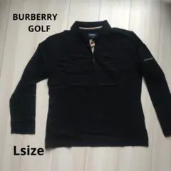 BURBERRY GOLF　 ブラック　長袖ポロシャツ　 L