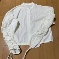 ブラウス　ホワイト ルーズフィット シャツのサムネイル