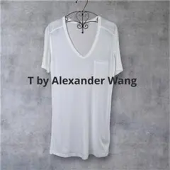 T by Alexander Wang Vネック ポケットTシャツ 白のサムネイル