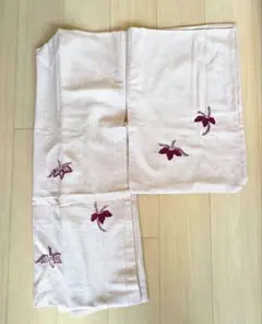 正絹風 羽織 刺繍 小紋柄 淡色 羽織紐付 和装 レトロ 上品 大人可愛い