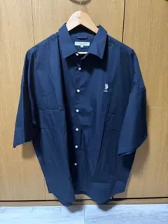ラ*り様 F.A.T. FIBERSAIC シャツ ネイビー 新品 FAT ANIMALS バンドカラーシャツ ネイビー M メンズ綿シャツ