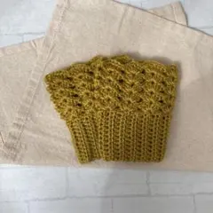 ♡つけ袖♡　ハンドウォーマー　アームウォーマーマスタードイエロー♪