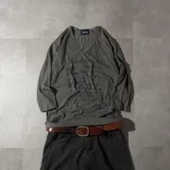 00s NICOLE v neck grunge fade y2k 七分丈のサムネイル