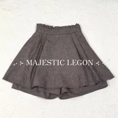 MAJESTIC LEGON ウール混 ミニ フレアスカート スカパン M