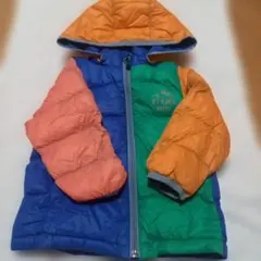 beams mini カラフル ダウンコート フード付き90cm