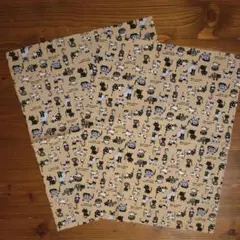 猫柄 綿プリントはぎれ ハンドメイド オックス生地