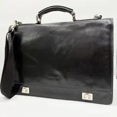 【入手困難】キアルージ　本革　ビジネスバッグ　ショルダー　ブラック　ビンテージ