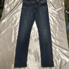 ユニクロ　ストレッチセルビッジ スリムフィット ジーンズ　ブルー　赤ミミ　32