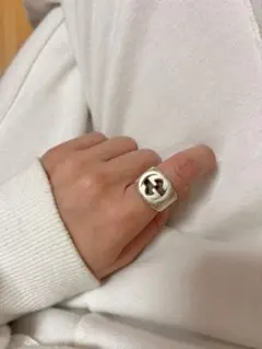 【GUCCI】シルバー ロゴリング 12号