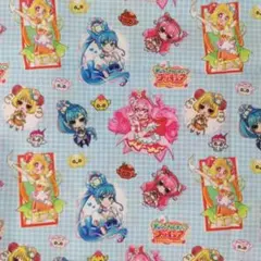 プリキュア 生地(ブルー)
