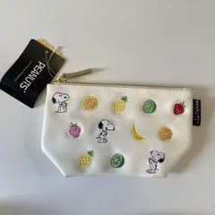 スヌーピー舟形ポーチ　フルーツ　タグ付き