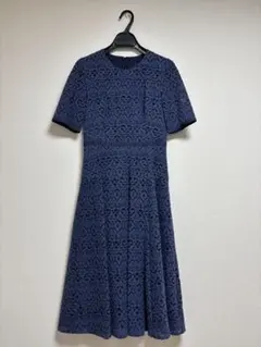 【こまさん様専用】アナイ　ブルー半袖ワンピース　サイズ34