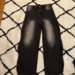 NOREMID ノーリミッド ブラック デニム ワイド レッグ パンツ - メルカリ