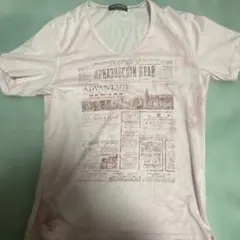 平成ギャル男HIDEAWAYS NICOLE ピンク Vネック Tシャツ