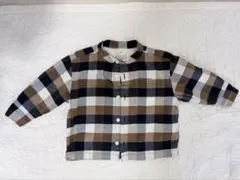 無印　チェック柄 長袖シャツ 90cm